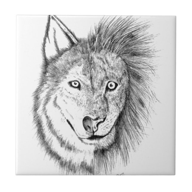 Lion Wolf Tile (Front)