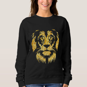 Lion Zodiac Sign Lion Mane Safari Predatory Cat Li Sweatshirt