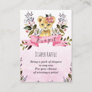 lionceau rose fille Diaper Carte d'enceinte à carr
