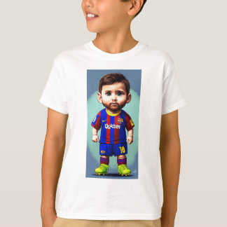 Lionel Messi cute baby cartoon realist big eyes T-Shirt