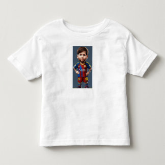 Lionel Messi cute baby cartoon realist big eyes  Toddler T-shirt