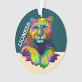 Lioness Acrylic Ornament (Front)