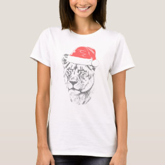 Lioness Christmas Hat T-Shirt