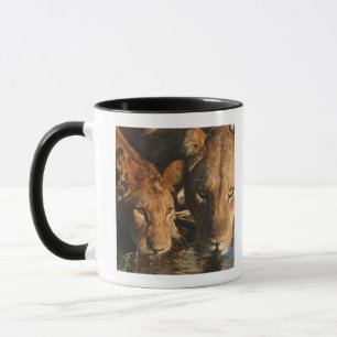 Lioness & Cub (Panthera leo) Mug
