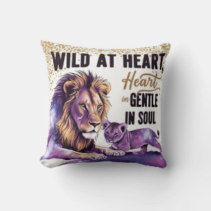"Lioness & Cub – Wild Motherhood Art" Throw Pillow