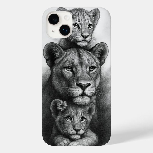Lioness & Cubs Case-Mate iPhone Case (Back)