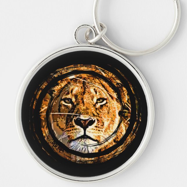 LIONESS FACE KEYCHAIN (Front)