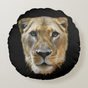 Lioness from Africa Round Pillow