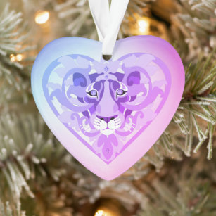 Lioness Locket heart ornament