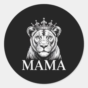 Lioness Mama Lion Animal Lioness Women Lioness  Classic Round Sticker