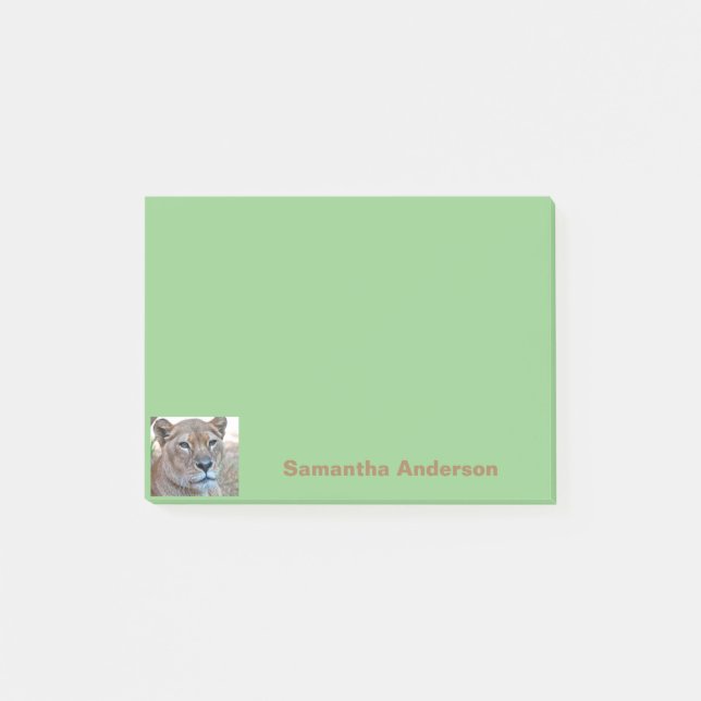 Lioness Personalized Name Post-it Notes (Front)