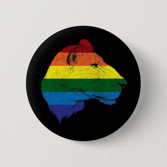 Lioness Pride 2 Inch Round Button (Front)