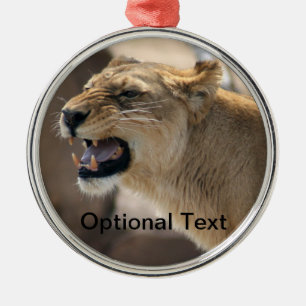 Lioness - Queen of the Jungle Metal Ornament