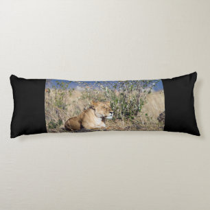 Lioness resting body pillow