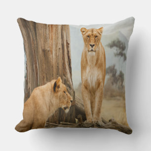 Lioness Rules Throw Pillow