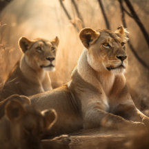 Lioness se reposant à l'ombre - Lion Jigsaw Puzzle