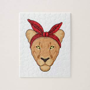 Lioness with Bandana Jigsaw Puzzle
