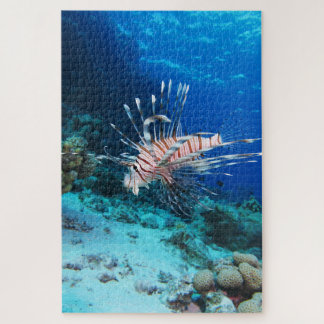 Lionfish or Pterois Miles, Ocean Reef Fish Jigsaw Puzzle