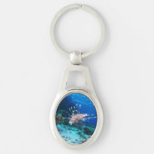 Lionfish or Pterois Miles, Ocean Reef Fish Keychain
