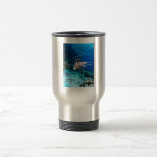 Lionfish or Pterois Miles, Ocean Reef Fish Travel Mug
