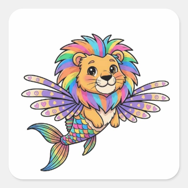 LIONFISH SQUARE STICKER (Front)
