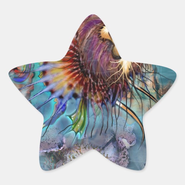 Lionfish Star Sticker (Front)