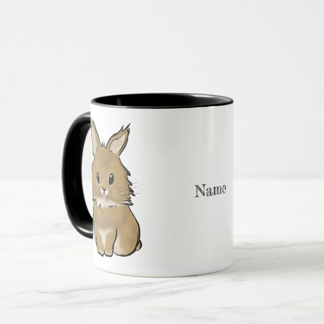 Lionhead bunny  mug (Front Left)