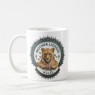 Lionne Mère. Tasse à café du Pays de Galles