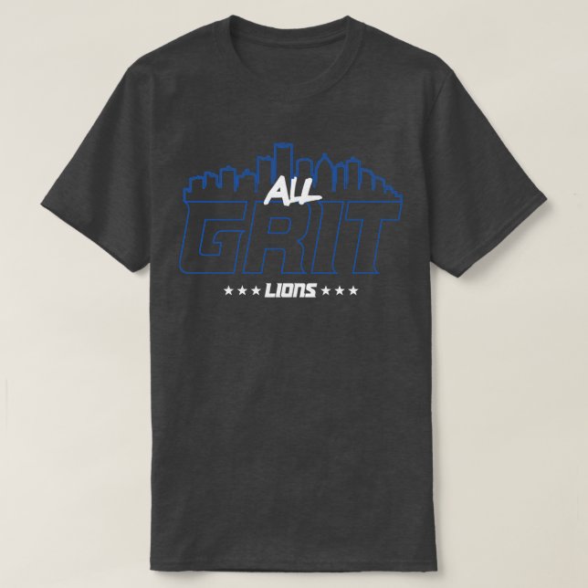 LIONS ALL GRIT Lions Baseball TShirt (Design Front)