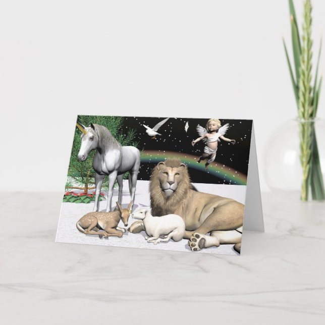 Lions and Lambs Holiday Card (Front)