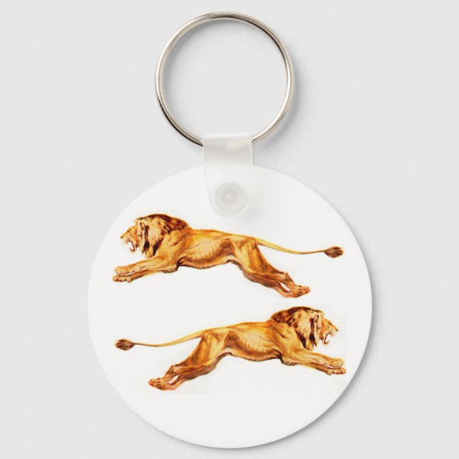 lions at cross purposes keychain (Front)