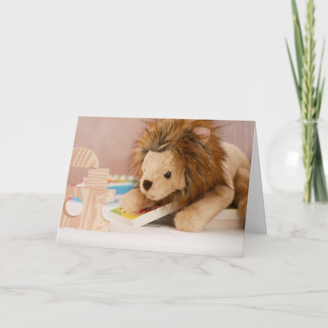 Lion's Books Greeting Card (Front)
