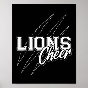 Lions Cheer Back To School Cheerleading Team Spiri Poster