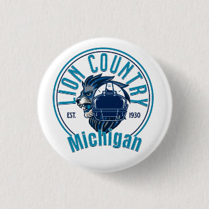 Lions country 1 inch round button