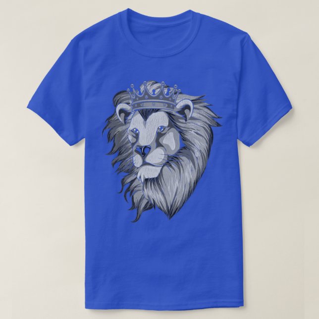 Lions Crown Retro Lion T-Shirt (Design Front)