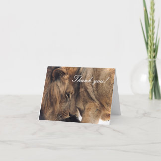Lions d'amour - Cartes de remerciements
