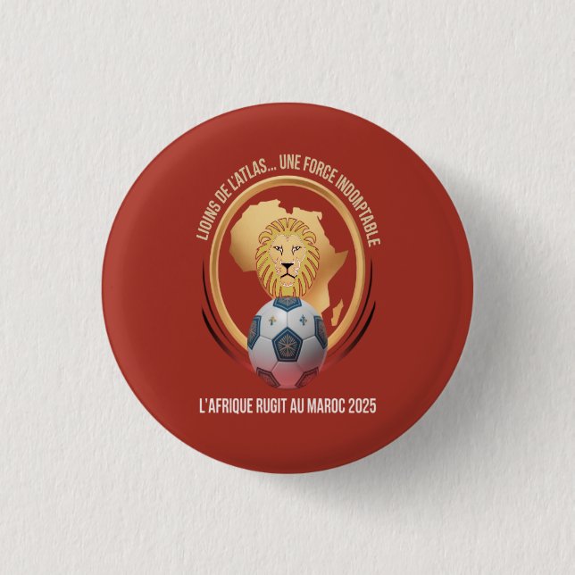 Lions de l’Atlas 1 Inch Round Button (Front)