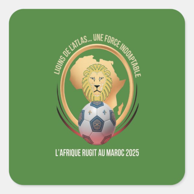 Lions de l’Atlas Square Sticker (Front)