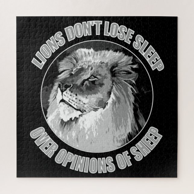 Lions Don't Lose Sleep Over Opinions Of Sheep      Jigsaw Puzzle (Vertical)