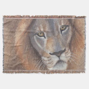 Lion's Eyes Throw Blanket