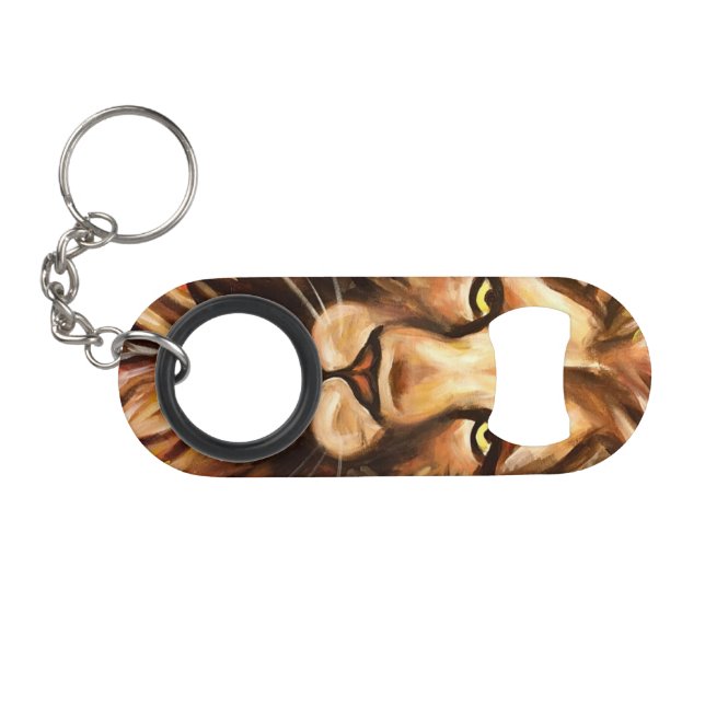 Lion's Face Mini Bottle Opener (Front (Horizontal))