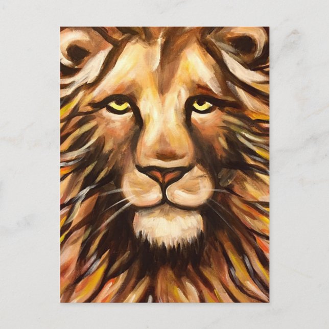 Lion's Face Postcard (Front)