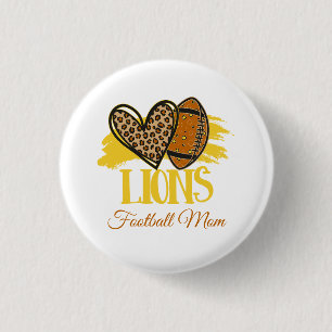 Lions Football Mom Button-Customizable  1 Inch Round Button