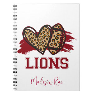 Lions Football Notebook with Name