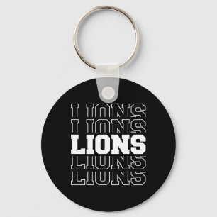 Lions Football Spirit School Mascot Game Day Teach Keychain