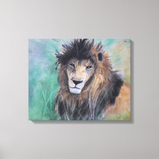 Lion's Gaze Canvas Print (Front)