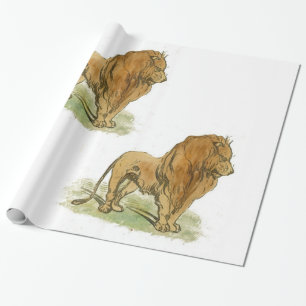 Lions Gift Wrap Large Print