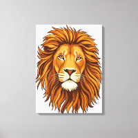 Lion's head canvas print