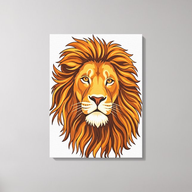 Lion's head canvas print (Front)