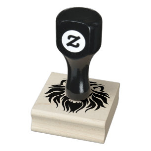 Lions head logo rubber stamp